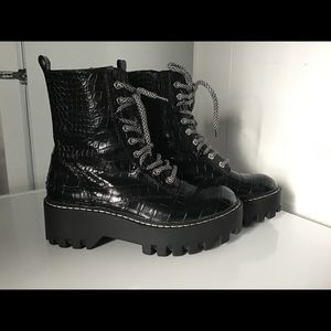 Zara Black Combat Boots